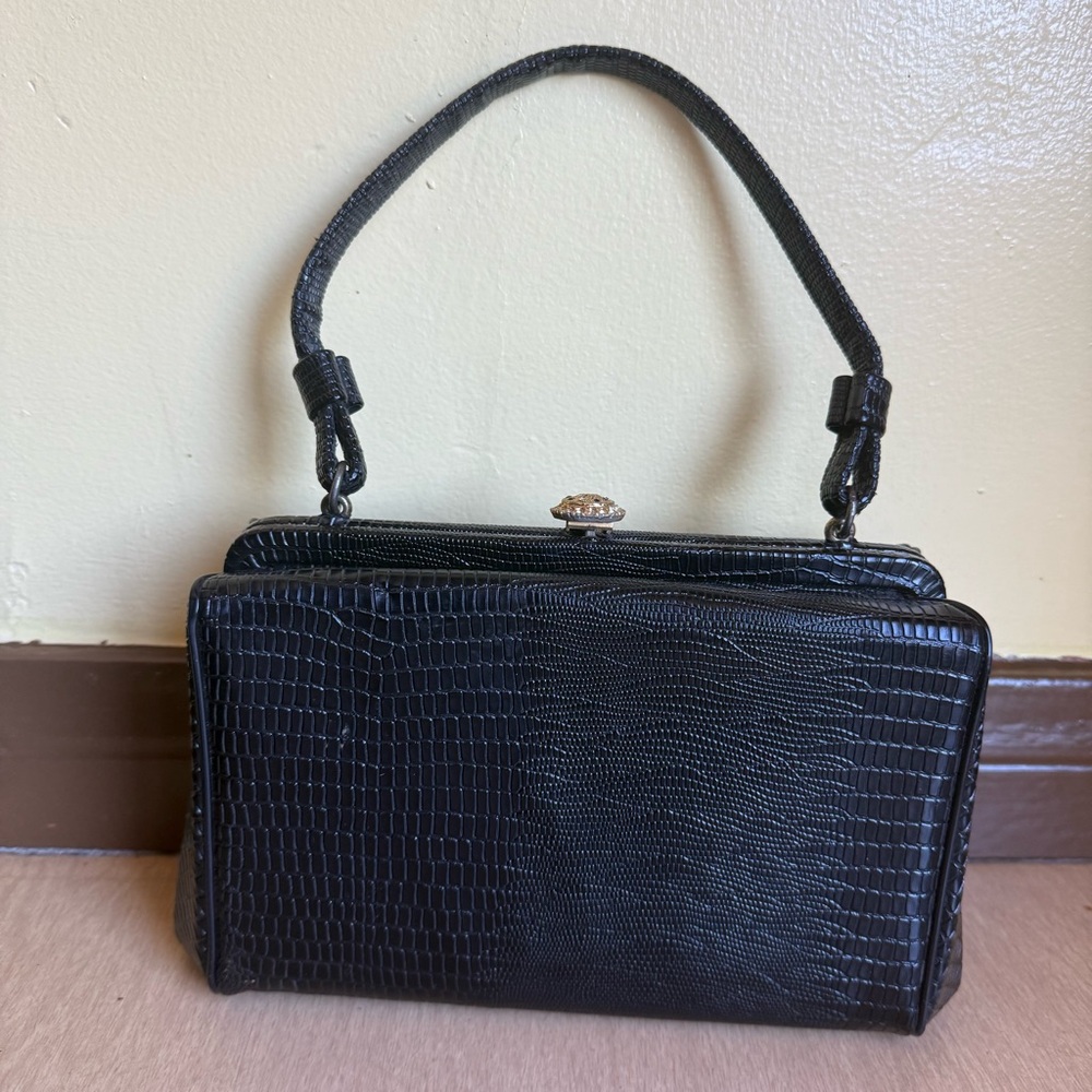 Elegant Black Handbag Bag After Five black purse Vintage